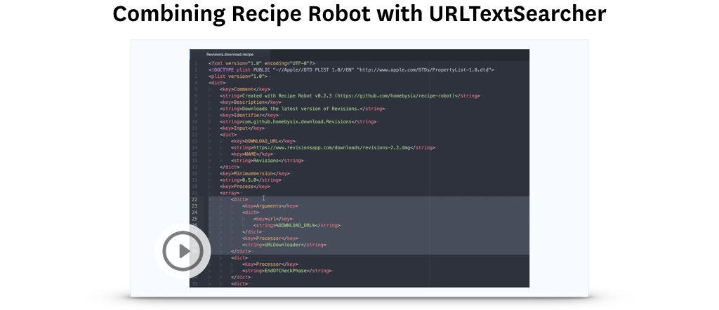 Combining Recipe Robot with URLTextSearcher